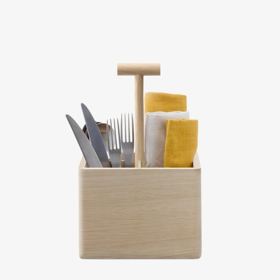 Tableware LSA | Dine Oak Cutlery Holder H29Cm