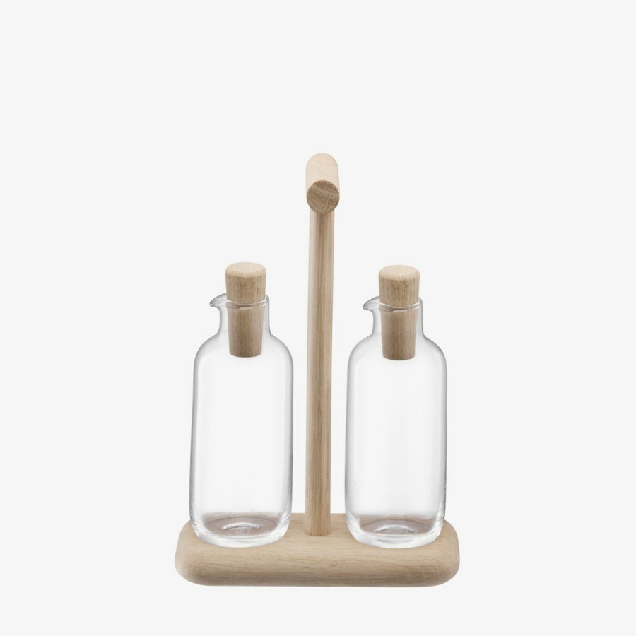 Tableware LSA | Dine Oil & Vinegar Set & Oak Stand 250Ml